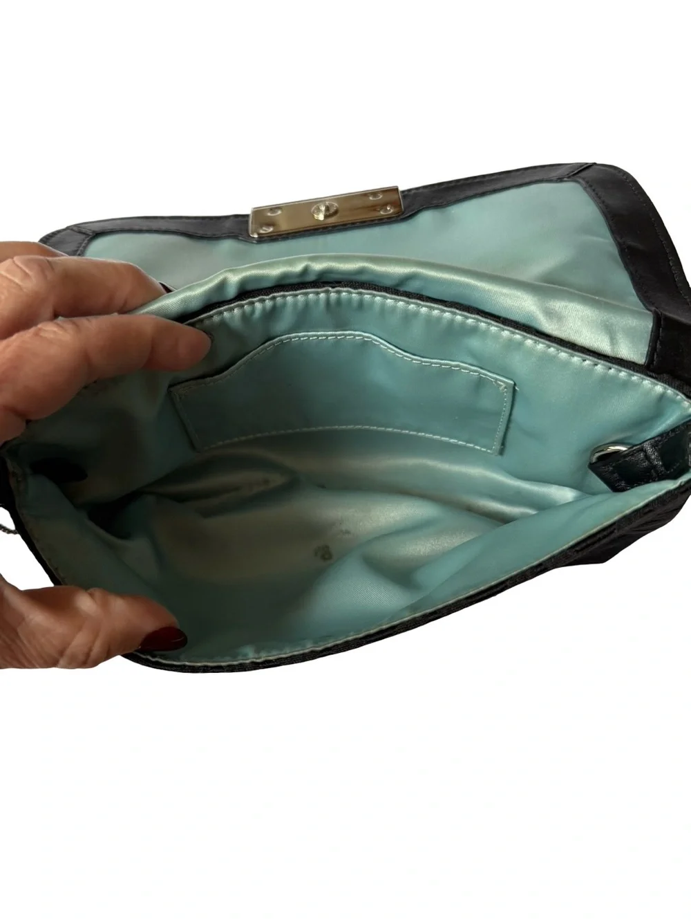 Coach Black Kristin Signature Wristlet Clutch